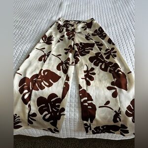 Flare leg floral pants